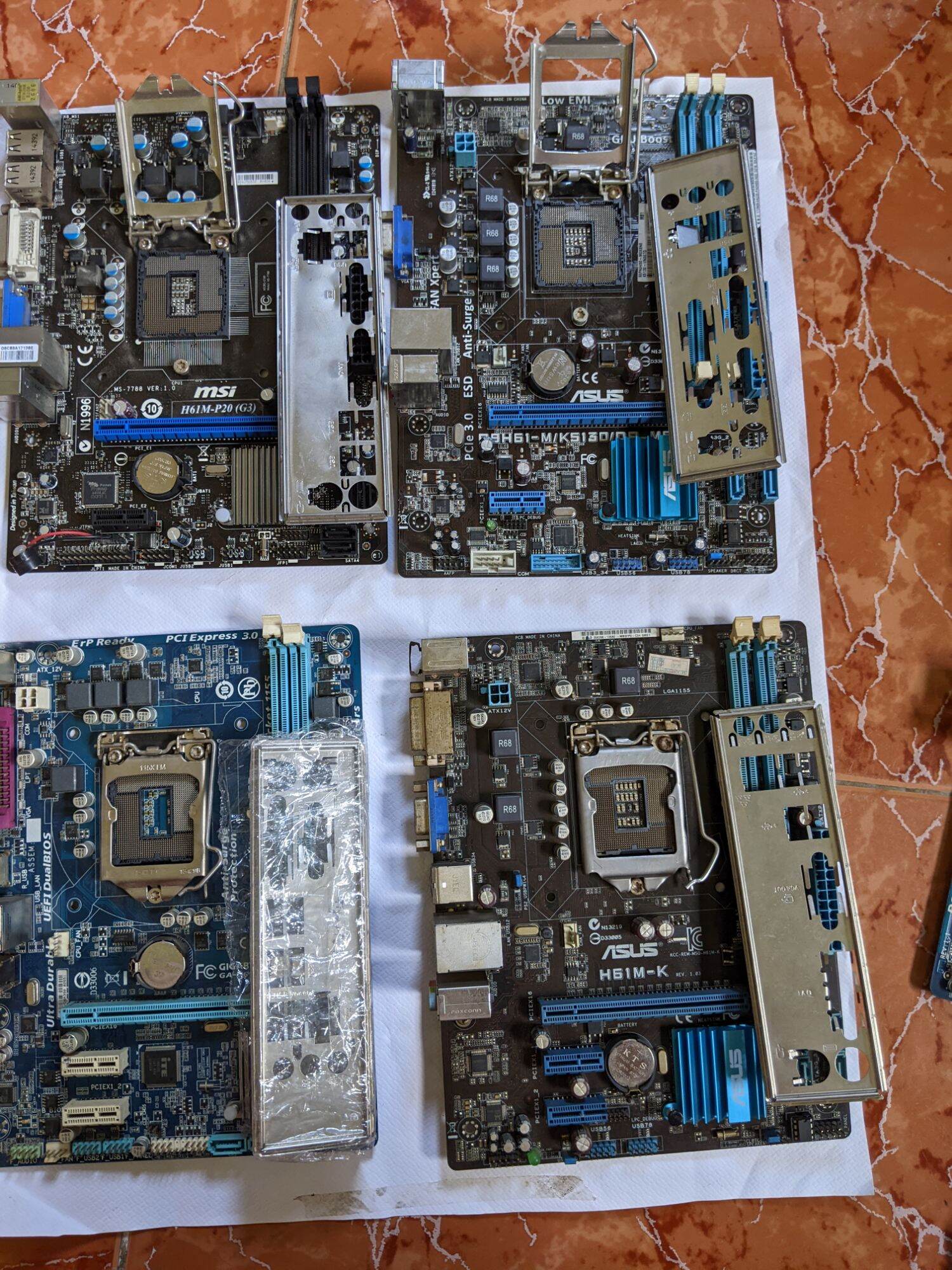 Main h61 các loại asus, intel, msi, foxcon, giga, biostar, ecs...