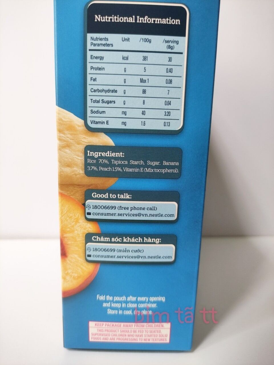 Bánh gạo ăn dặm Gerber 48g vị Chuối Đào (date 17/1/2023)