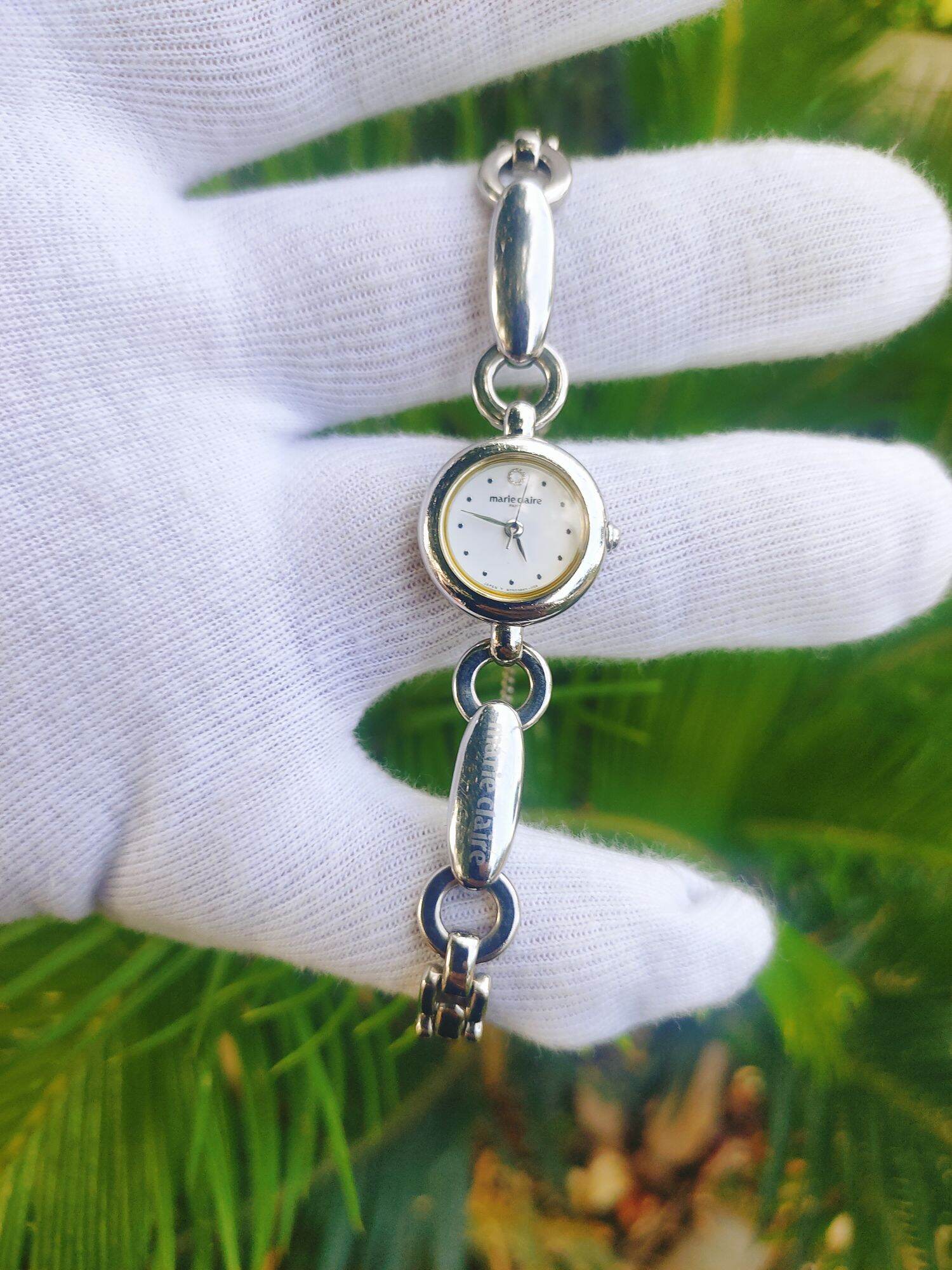 Đồng hồ Marie claire lắc nữ Nhật Bản, size 19mm, hình thức đẹp 95%, dây khóa zin thép không rỉ