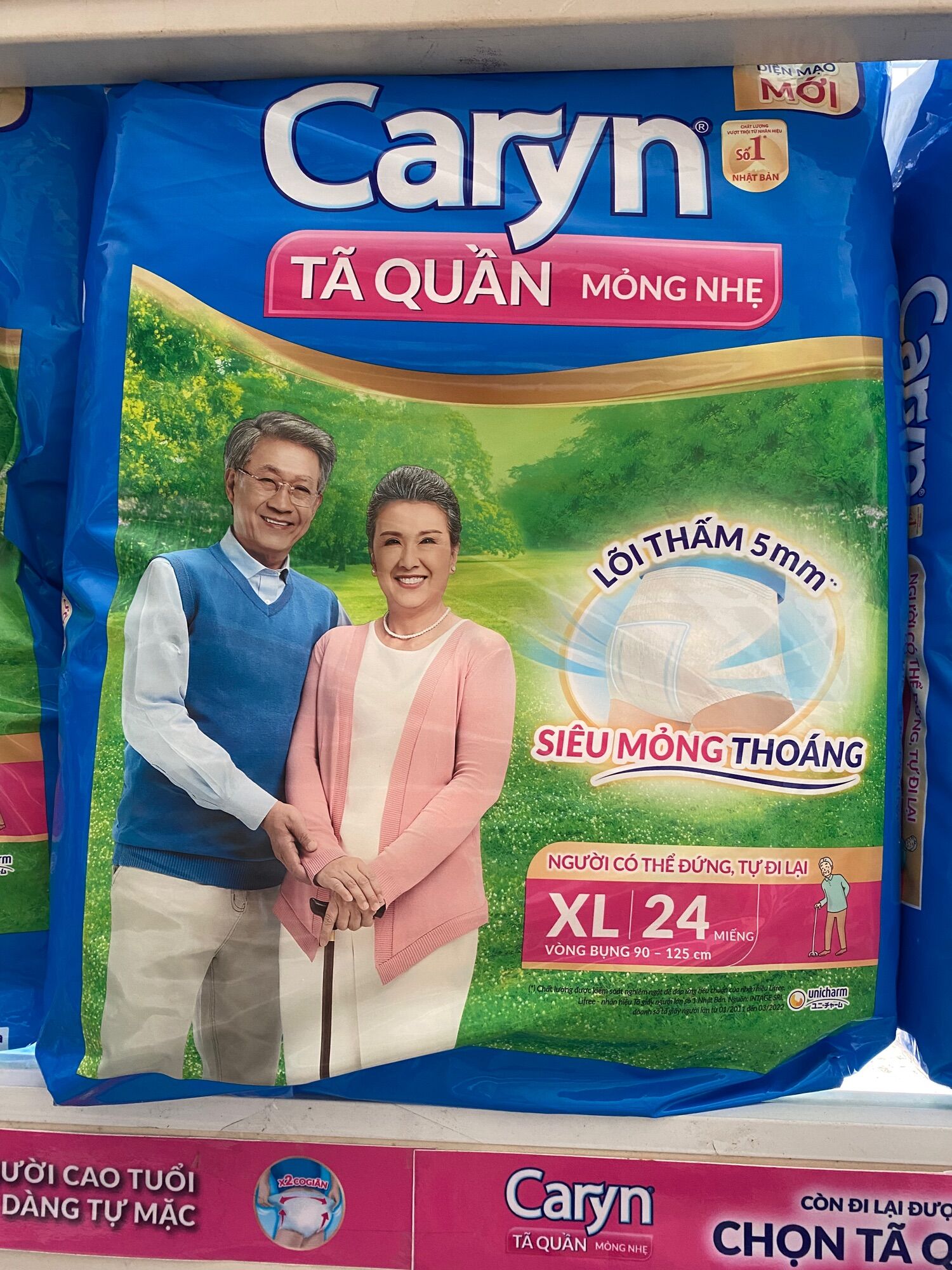 Tã quần người già caryn size XL24 miếng