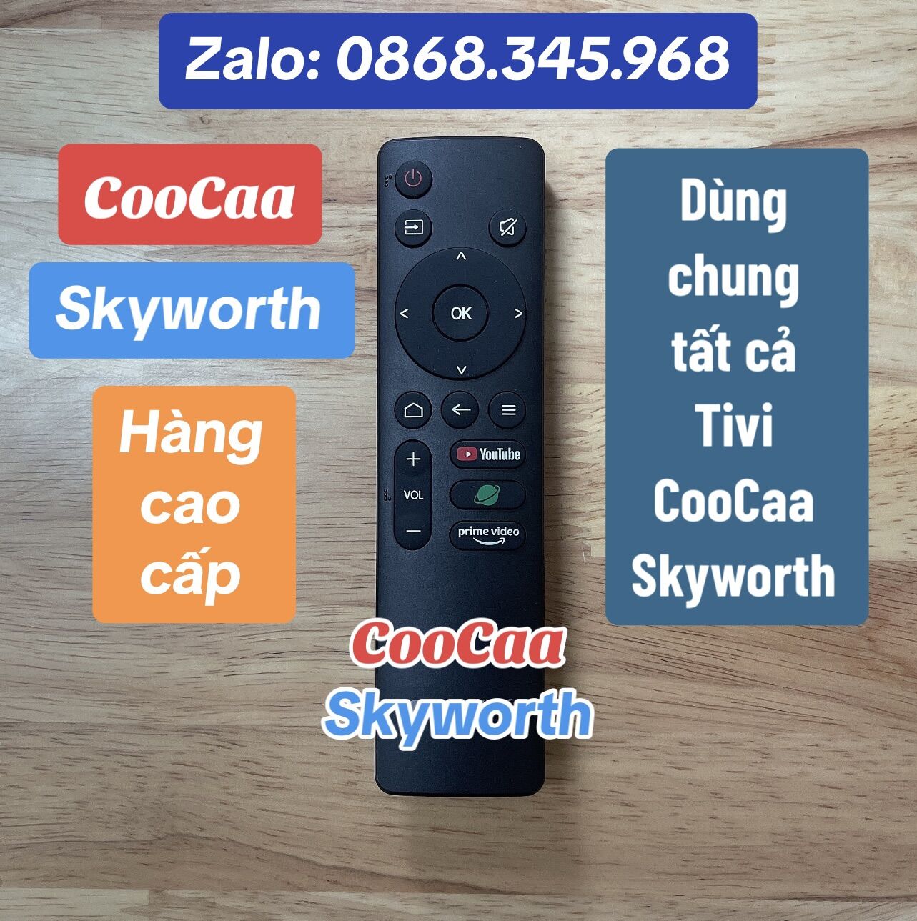 Điều khiển Tivi CooCaa/Skyworth không giọng nói