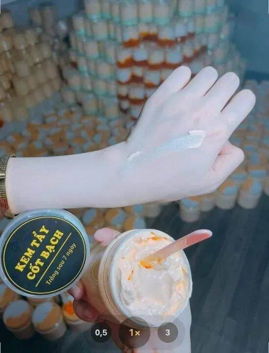 kem tẩy cốt bạch kem body siêu trắng cấp tốc bất chấp da chai lì khó trắng