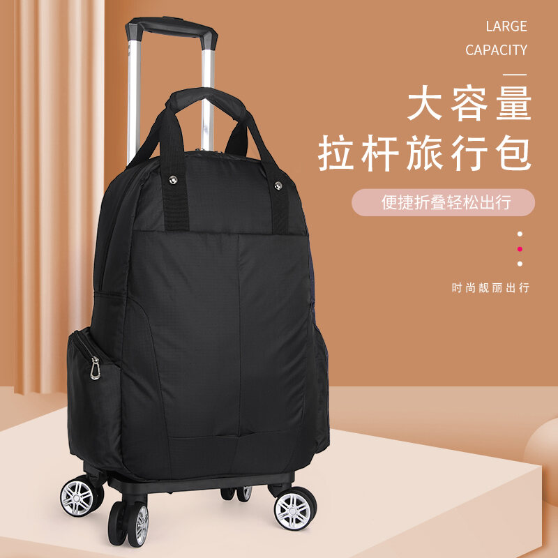 Túi Du Lịch Oxford Polyester Có Thể Gập Lại Có Thể Tháo Rời Có Thể Kéo Cầm Tay Unisex Túi Du Lịch Ngắn Ngày Thời Trang