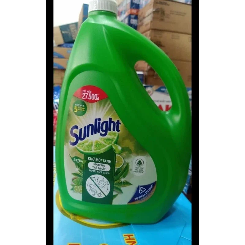 Nước rửa chén SUNLIGHT 3,6Kg Matcha Trà Nhật