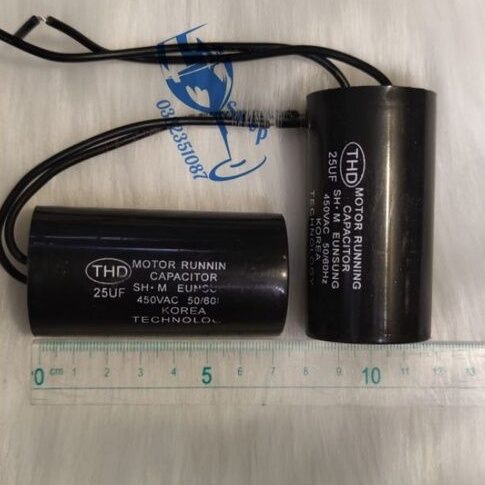 Tụ bơm- tụ motor 25uf -450v đen