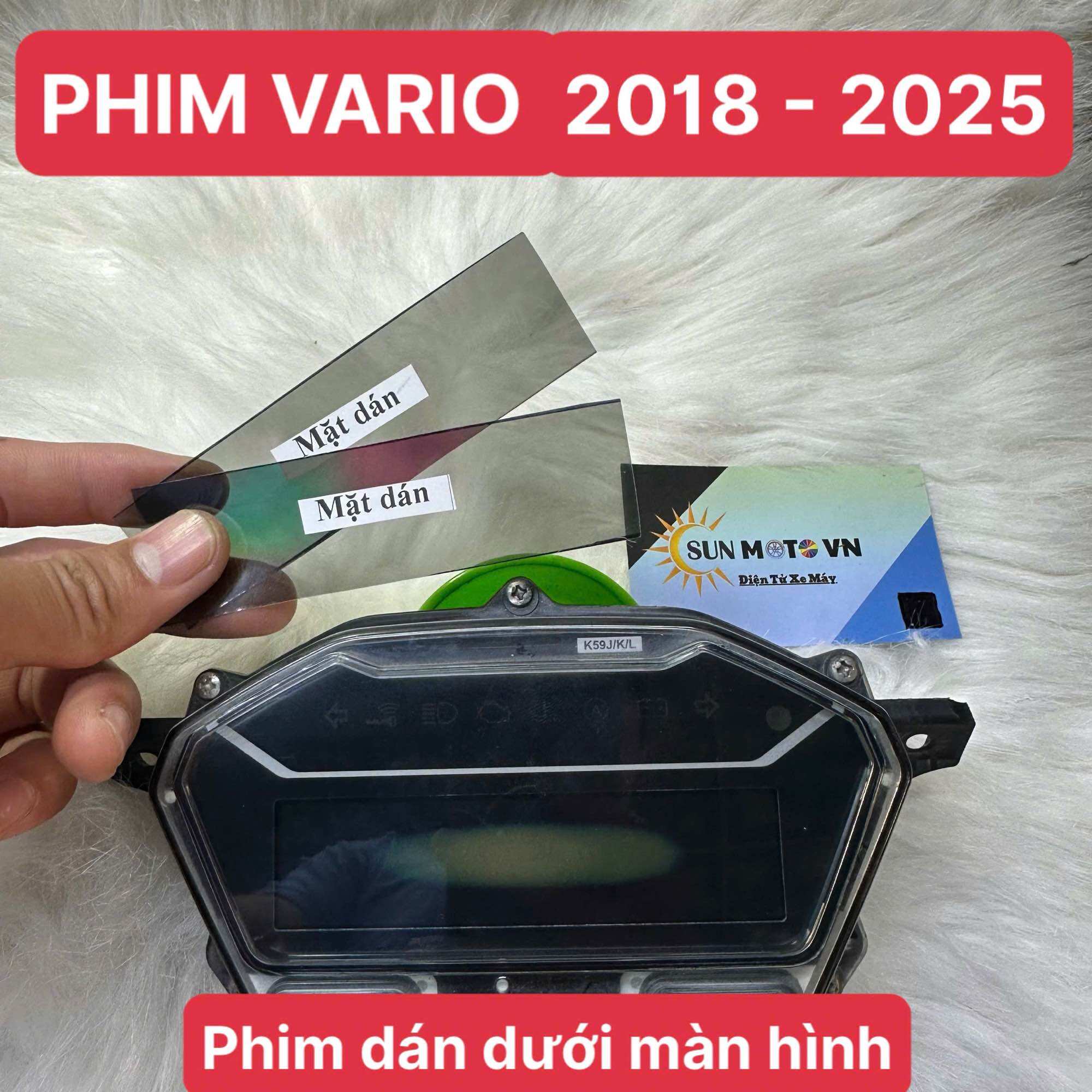 Phim phân cực Vario 2018-2025 , combo 2 Phim , giúp phục hồi màn hình bị ố , hiển thị như zin