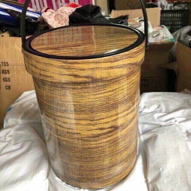 Thùng đựng rác lật giả vân gỗ Việt Nhật