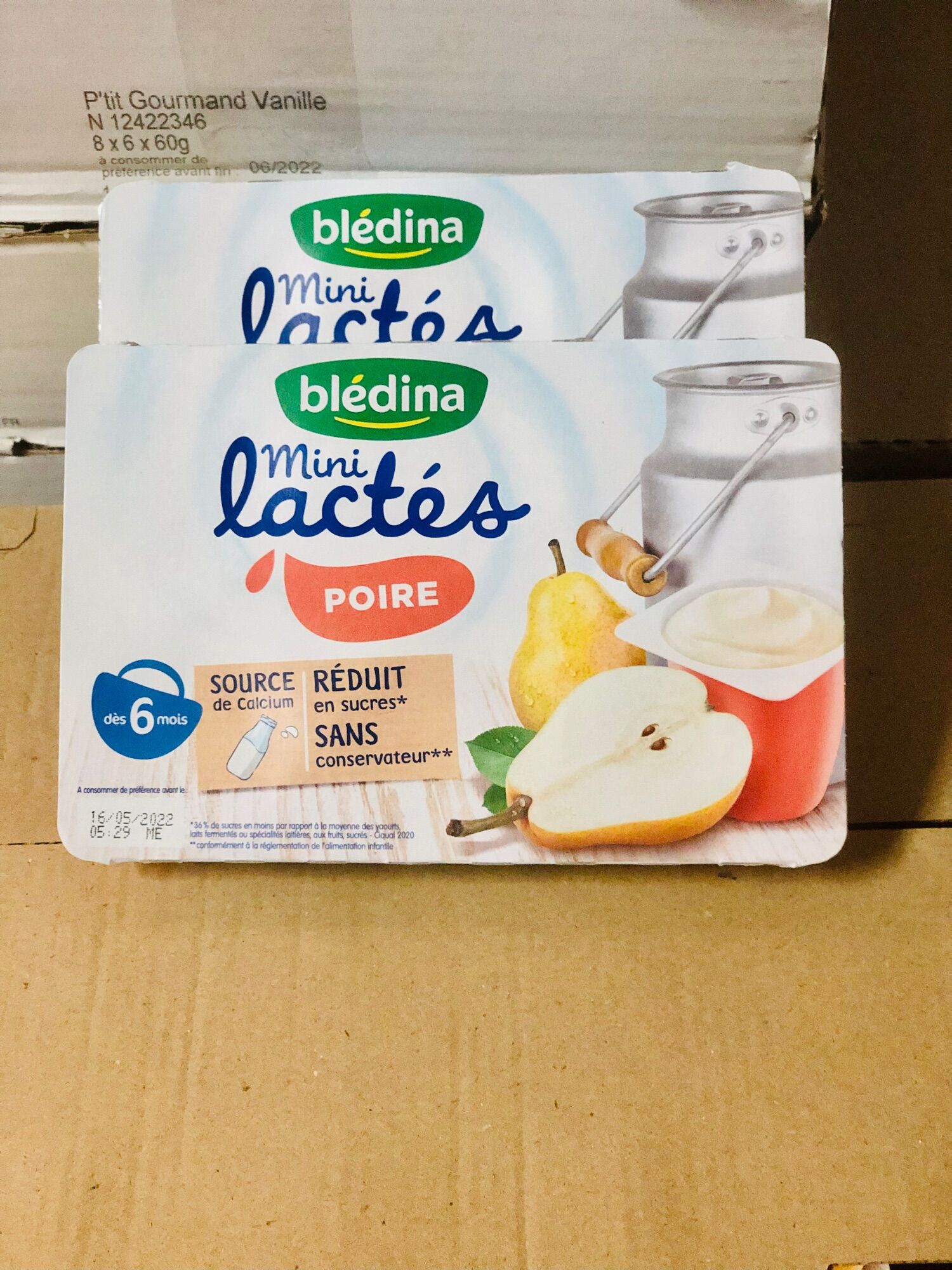 Sữa chua bledina vị Lê date 7/2024( vỉ = 6*55g)