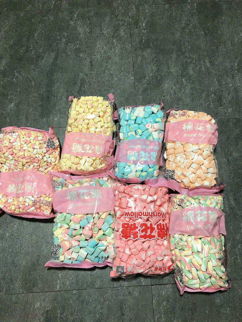 Kẹo bông gòn marshallow 100gr túi zip