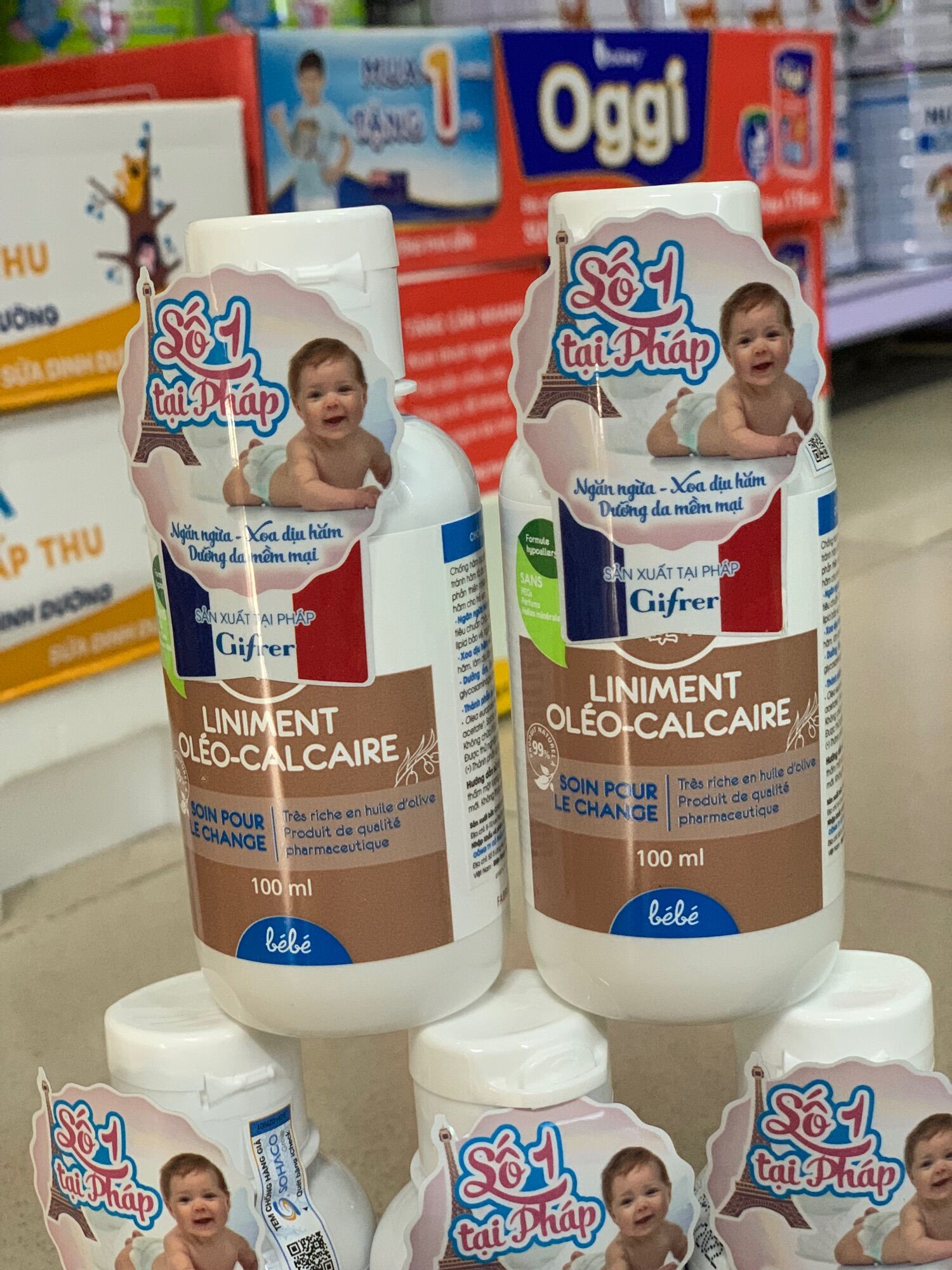 Chống hăm Liniment Oleo- calcaire Pháp chai 100ml