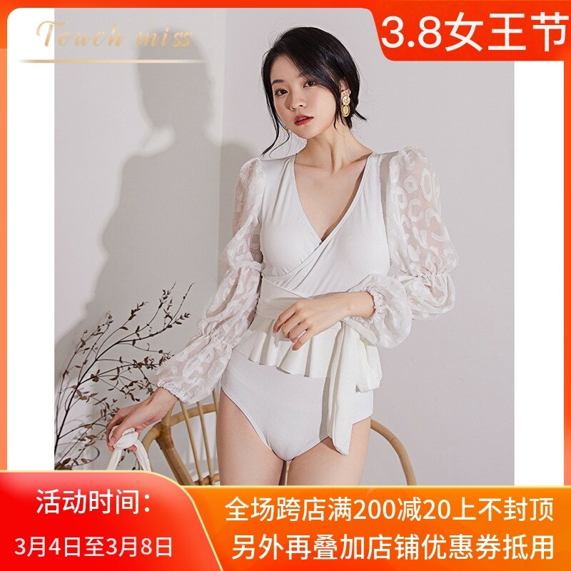 Áo Tắm Chống Nắng Một Mảnh Dài Tay Touch Miss Áo Tắm Nghỉ Dưỡng Đi Biển
