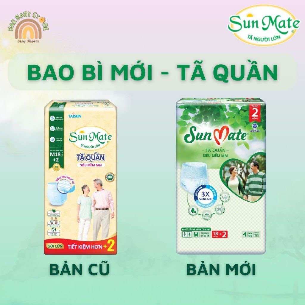 Tã Dán/Quần SUNMATE Siêu Khô thoáng cho người lớn