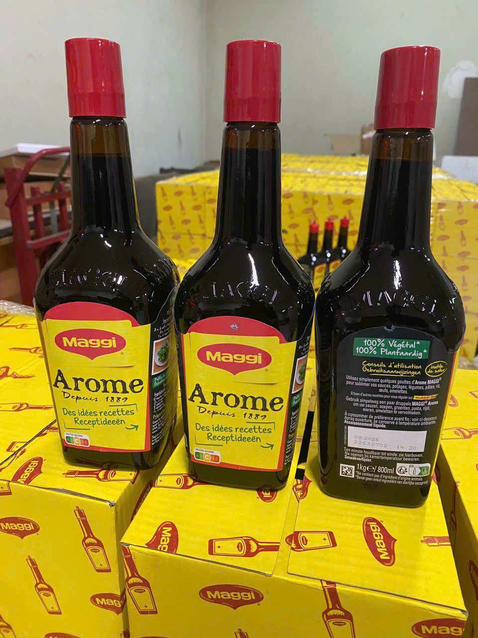 Nước tương maggi arome của pháp chai 810ml - 202ml