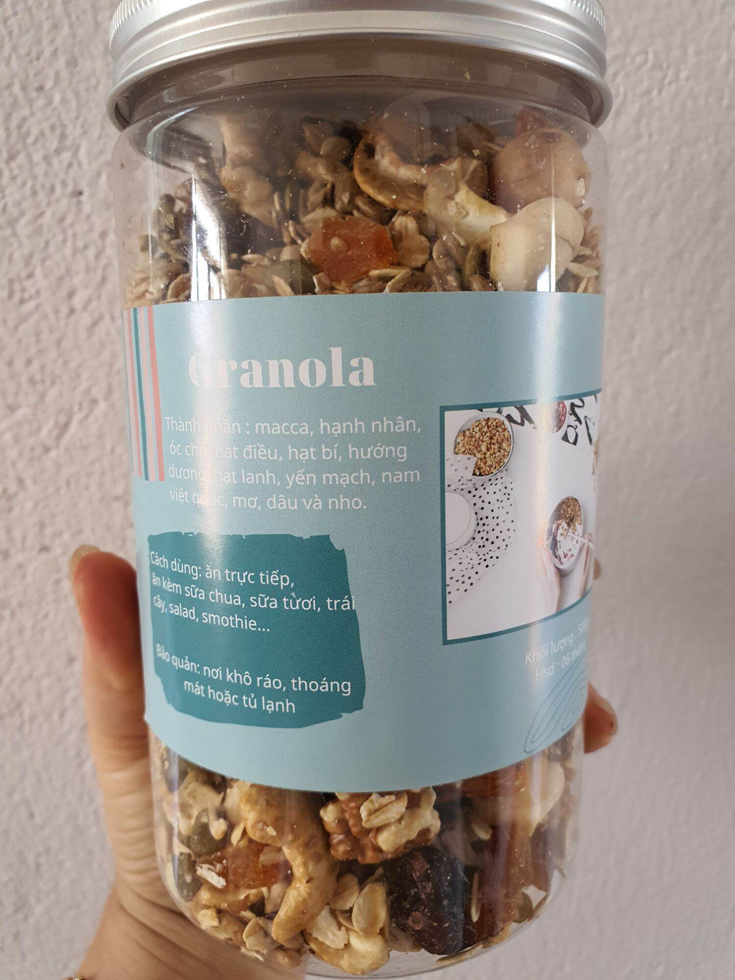 Granola -Handmade 100% không đường -  500gr