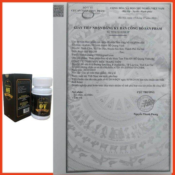 Combo 3 Tam Tiêu OV (2 Lọ dạng nước, 1 lọ dạng viên) - Không lo hôi miệng