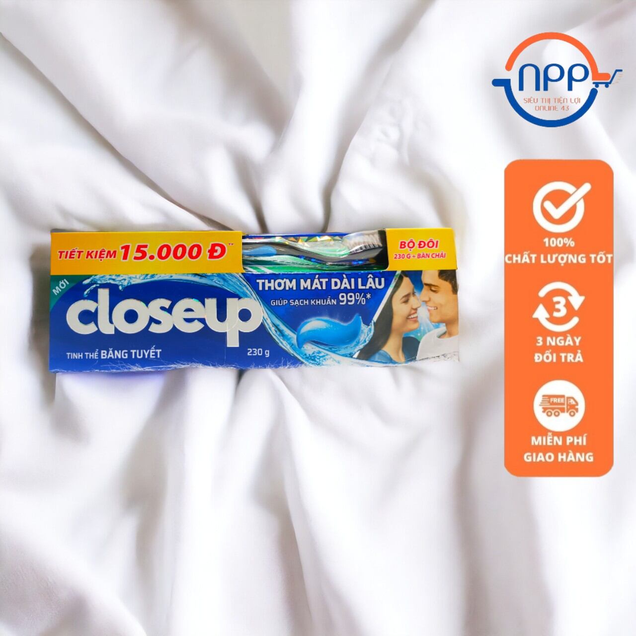 Kem đánh răng Closeup tuýp 230g (Tặng bàn chải)