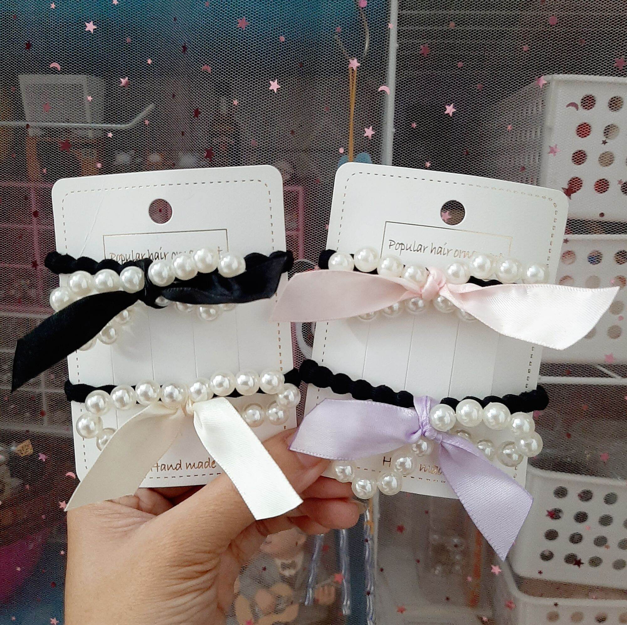 Cột tóc dễ thương phong cách Hàn Quốc (các bạn thích màu nào, ib shop để chọn ạ)