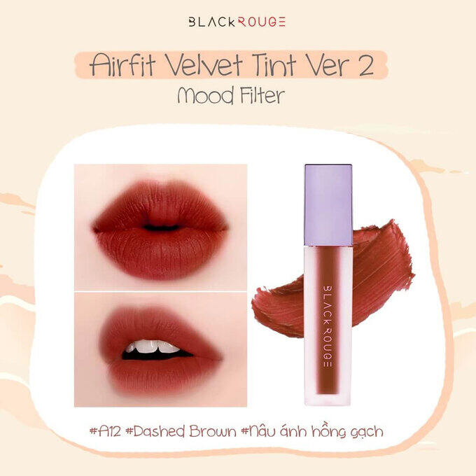 Son Kem Lì Black Rouge A12 Dashed Brown Nâu Gạch 4.5g