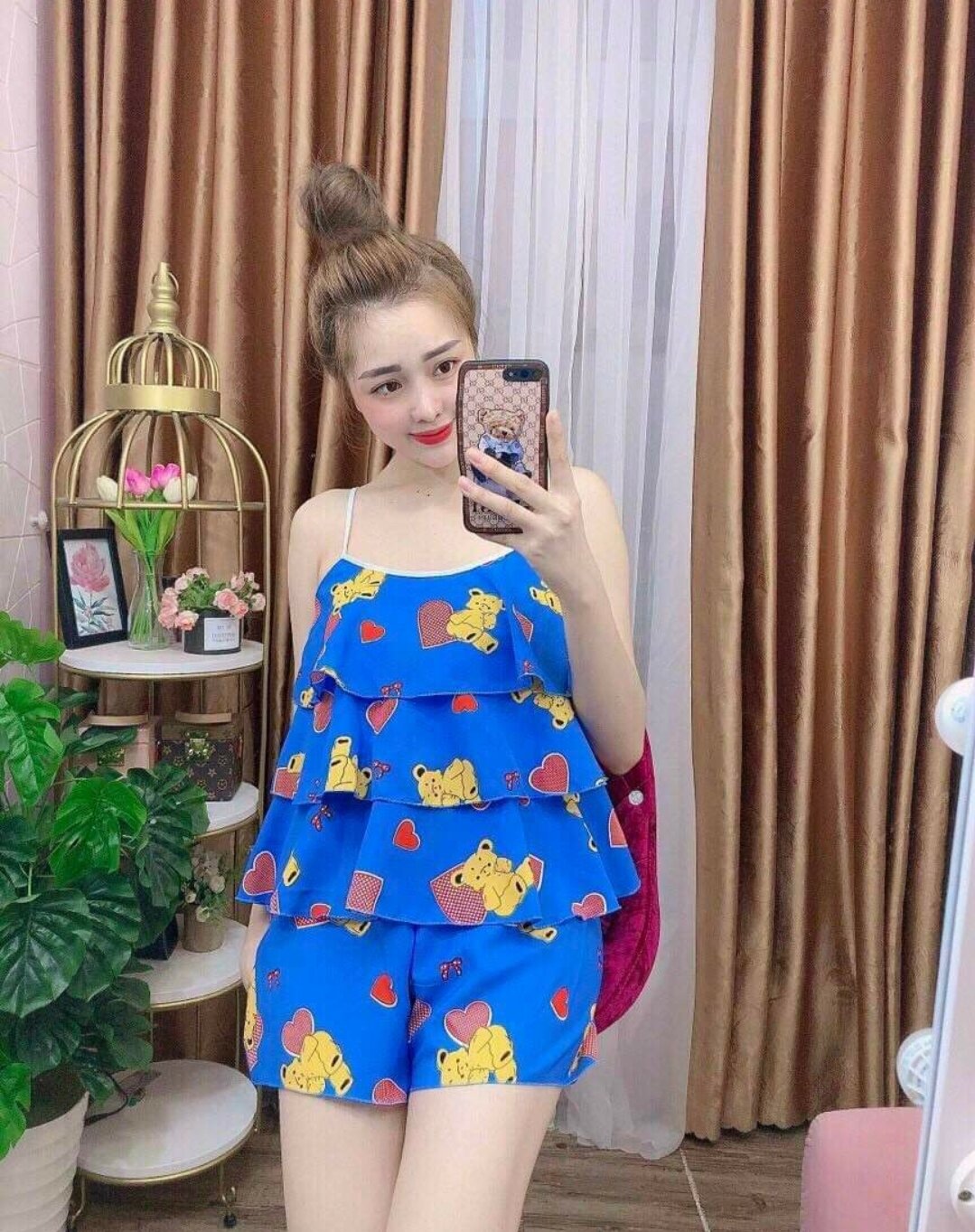 [FREESHIP]Set bộ tầng lụa mặc nhà cho nữ giá rẻ - A02