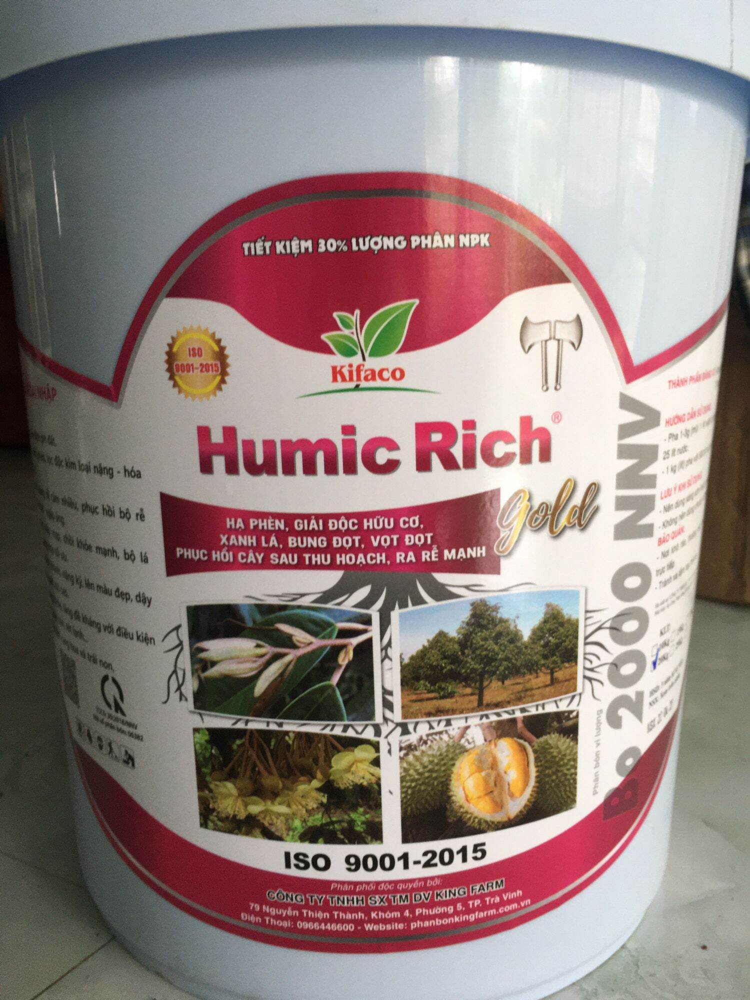 HUMIC GOLD CHUYÊN SẦU RIÊNG - PHÂN BÓN XÔ 20KG.Tặng kèm 1kg Humic Rich cao cấp