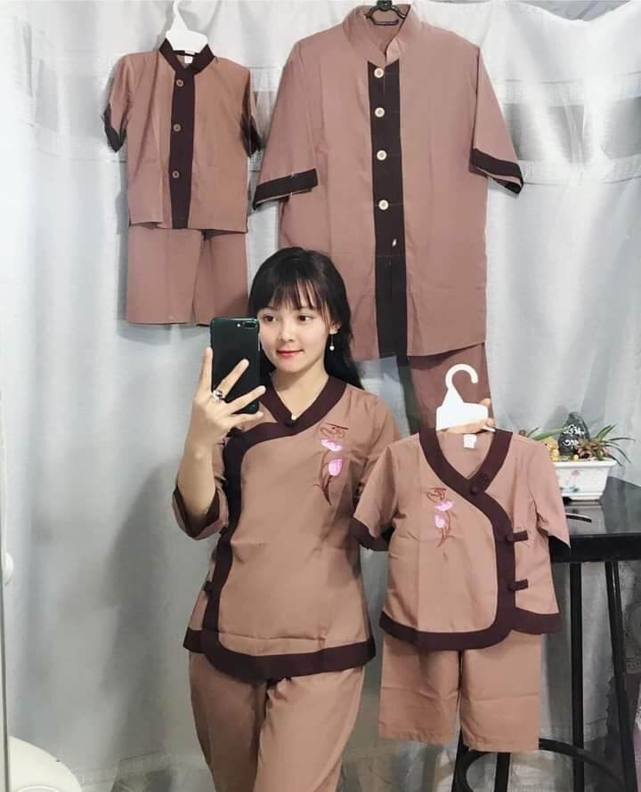 Đồ Lam Đi Chùa - Mẫu Kate Tim Phối
