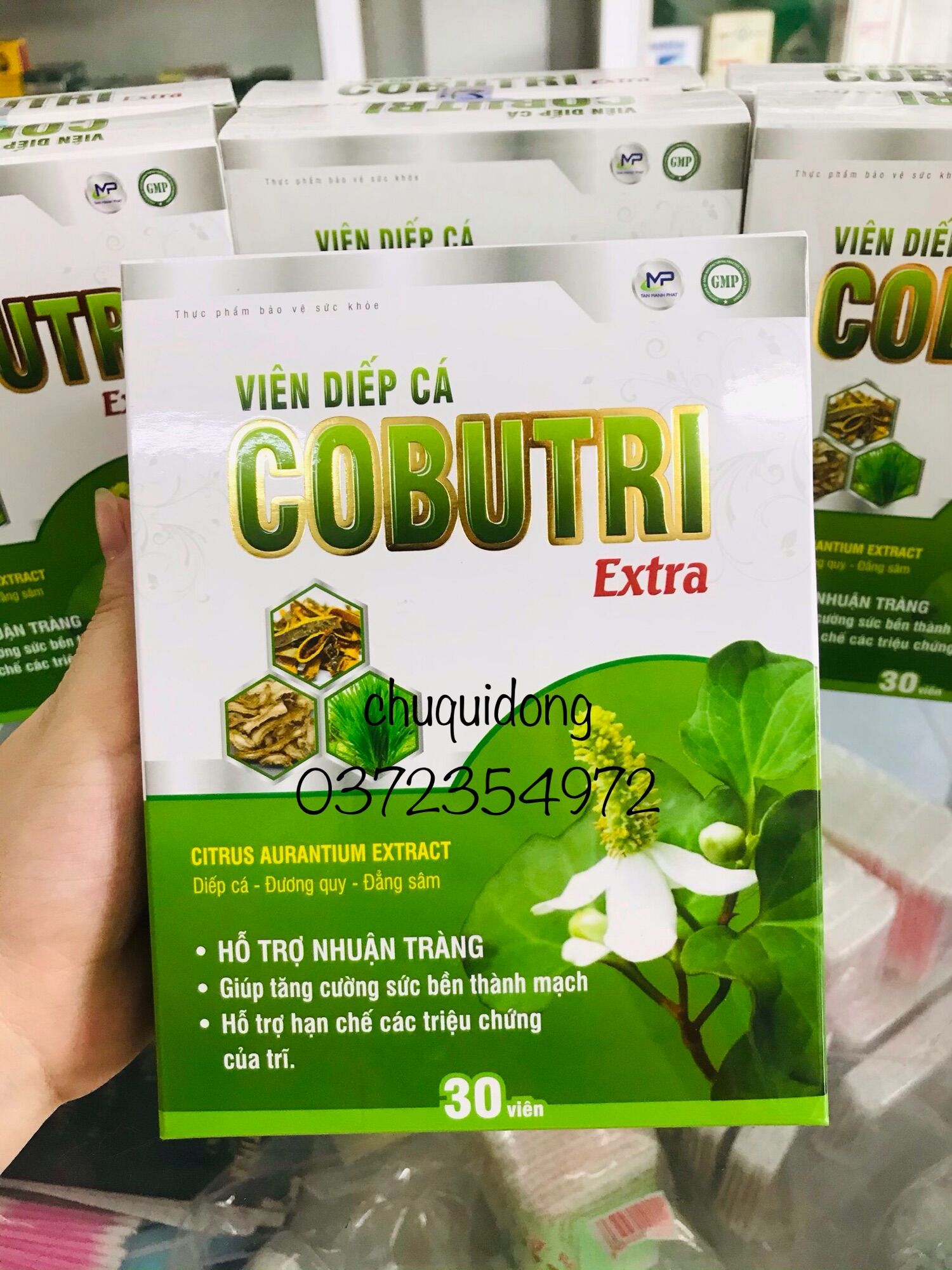 Cobutri hết trĩ hết bón sau 5 ngày hộp 30 viên .