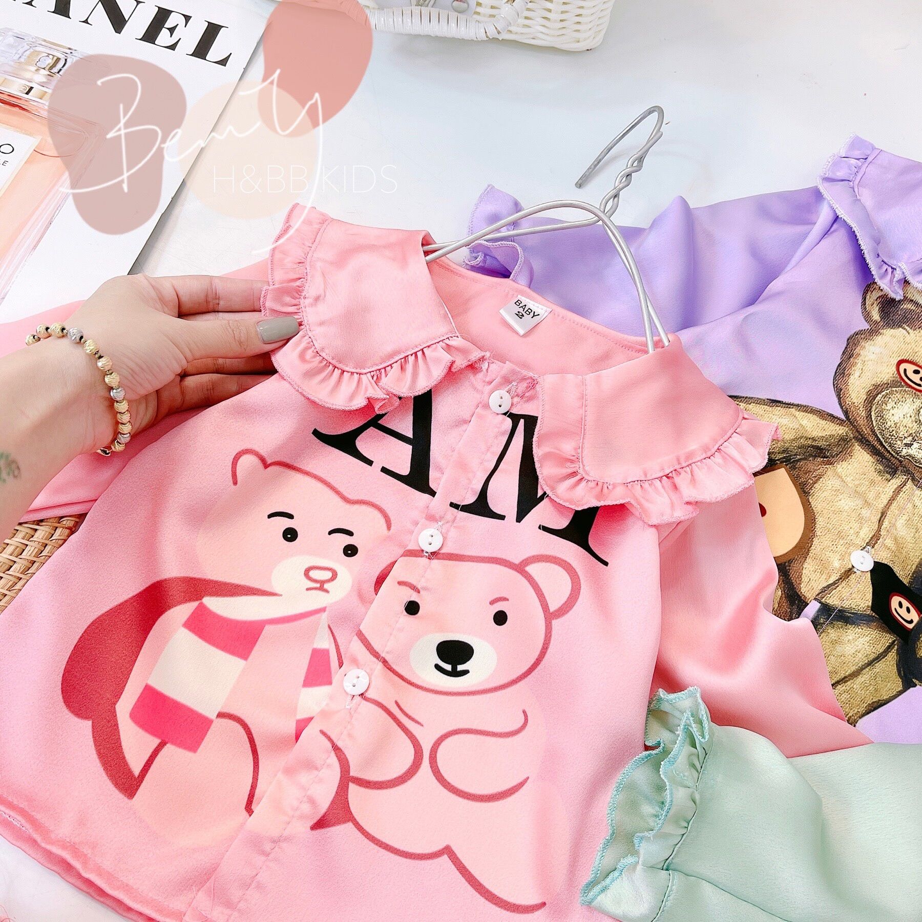 Đồ bộ Pyjama lụa bé gái