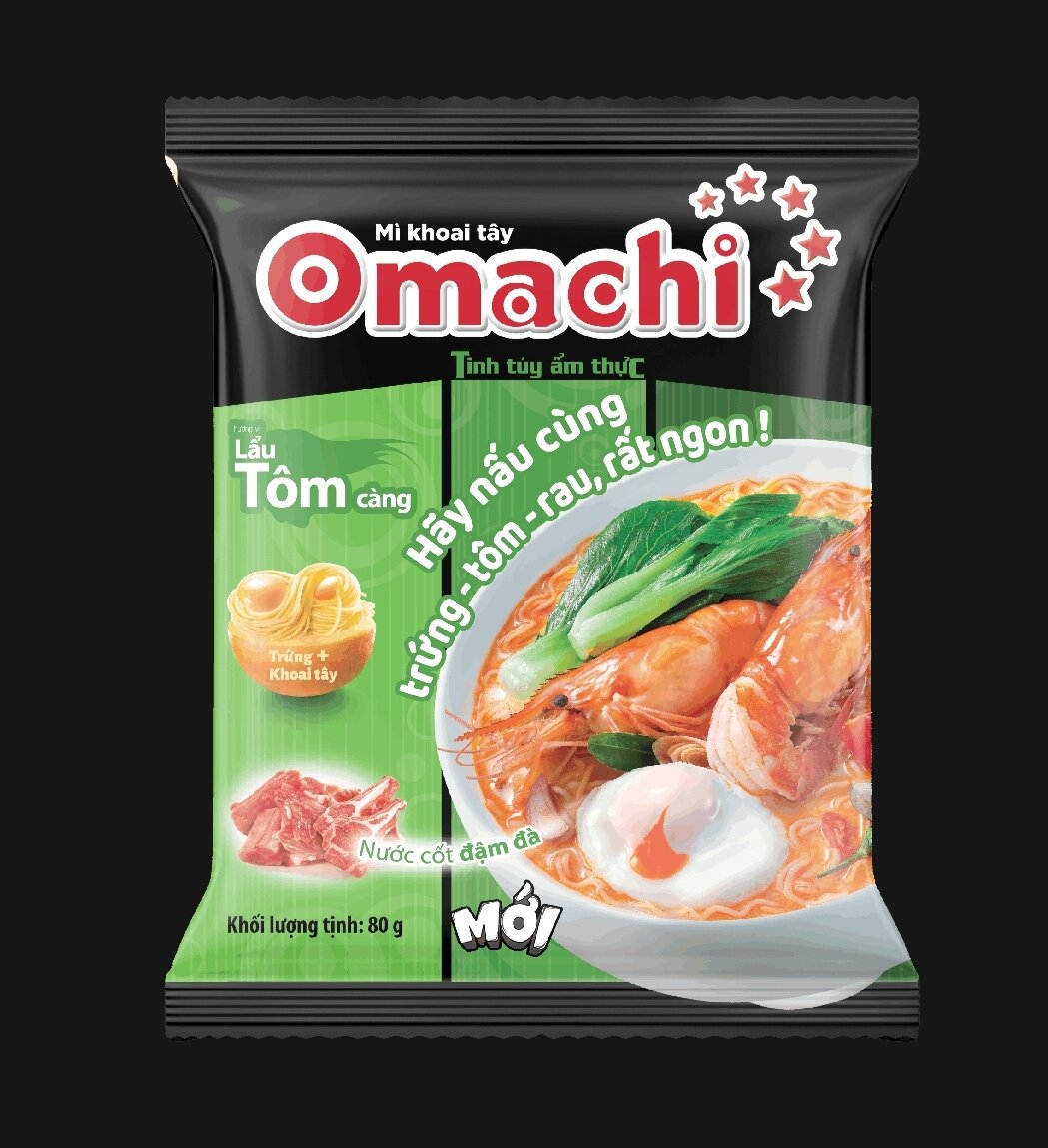 Mì gói, Mì ăn liền Omachi vị tôm chua cay thái