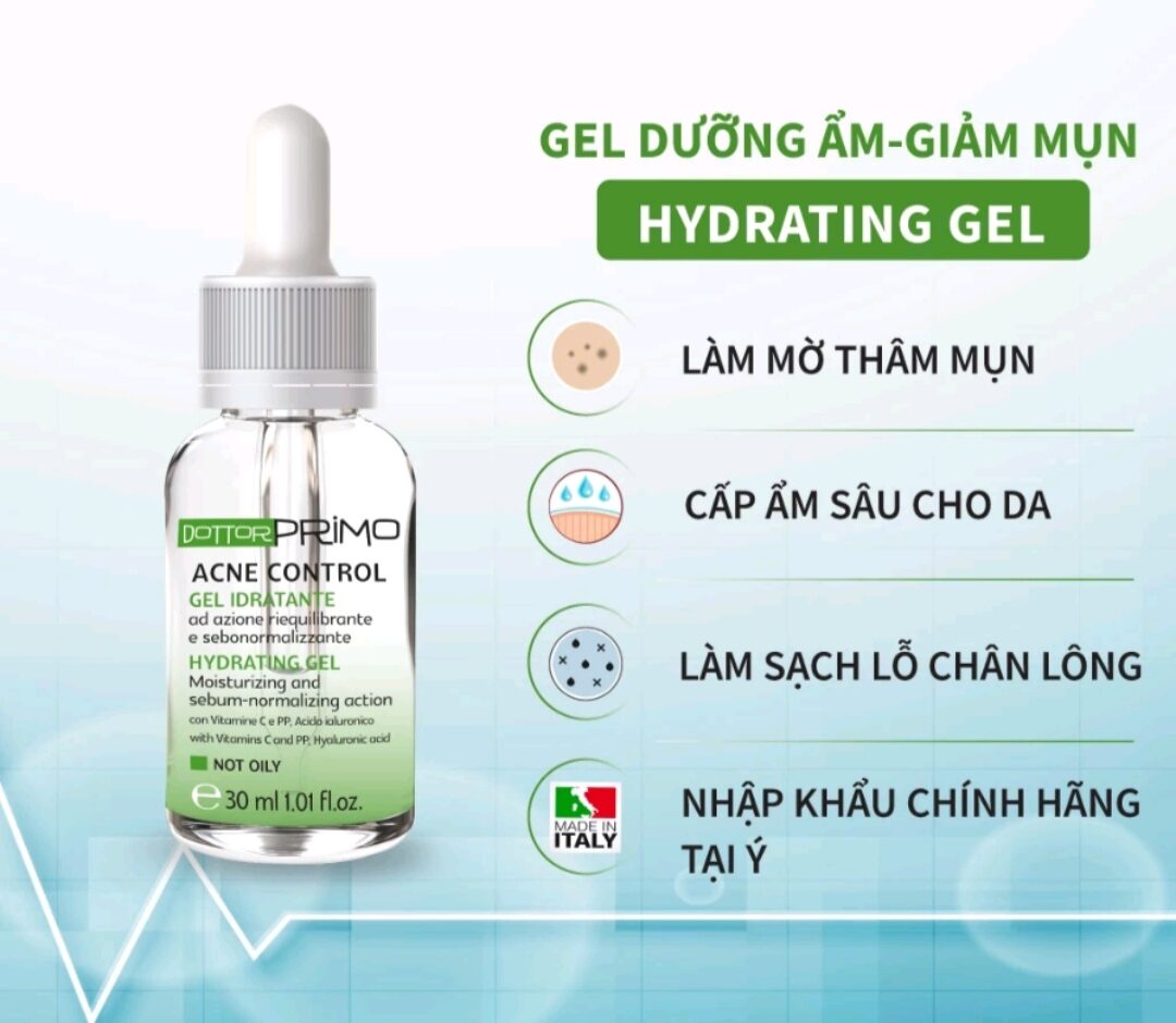 Gel Dưỡng Ẩm Giảm Mụn Dottor Primo Acne Control Hydrating 30ml