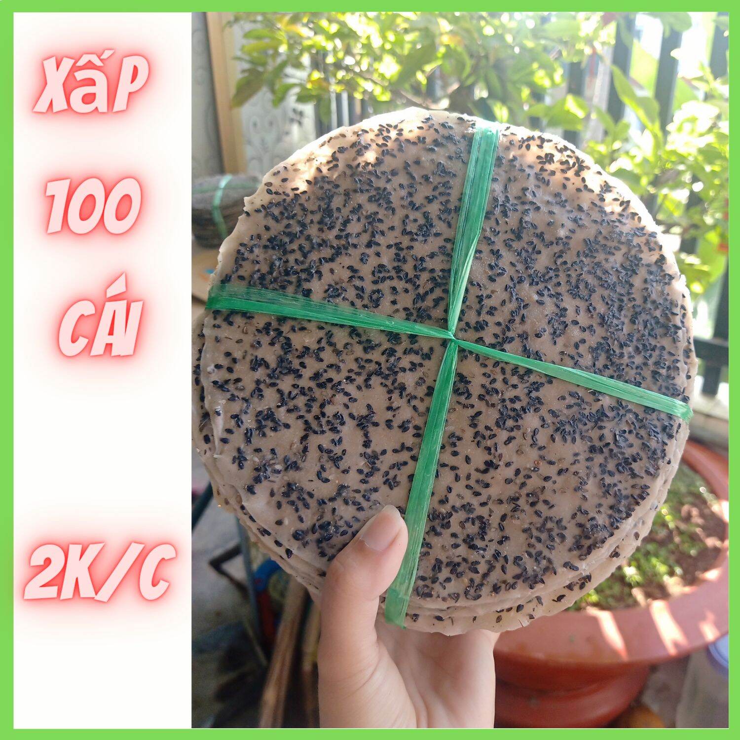 [Mã Giảm Giá 100k] Xấp 100 Cái Bánh Tráng Mè Dừa - Đặc Sản Tây Ninh