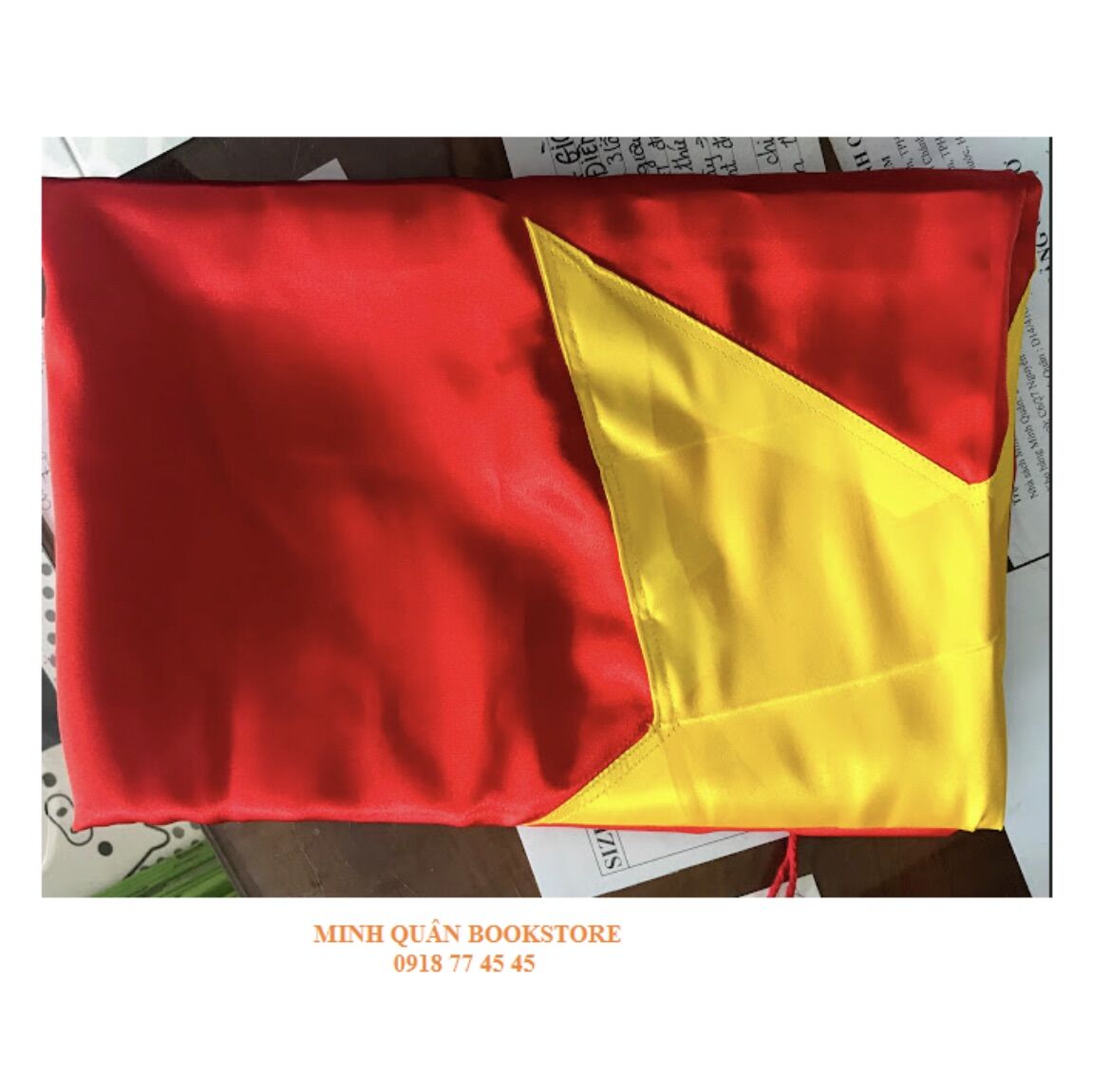 Lá Cờ Đảng, Cờ Búa liềm vải Phi bóng, size 1x1,4met