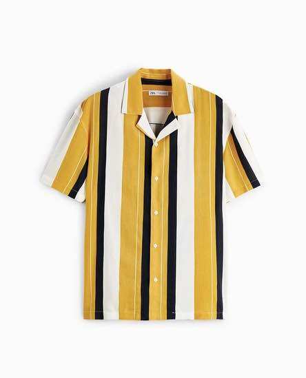 Áo sơ mi ngắn tay zara authentic striped size s