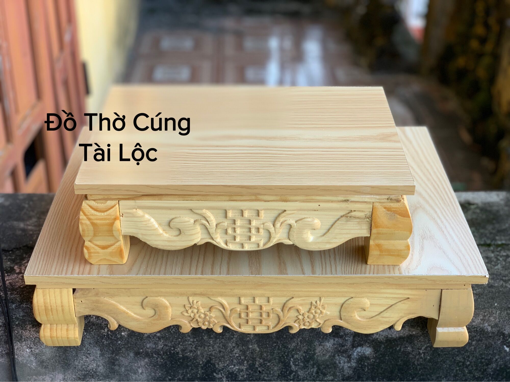 Bàn osin, kệ để lễ ban thần tài nhiều kích cỡ