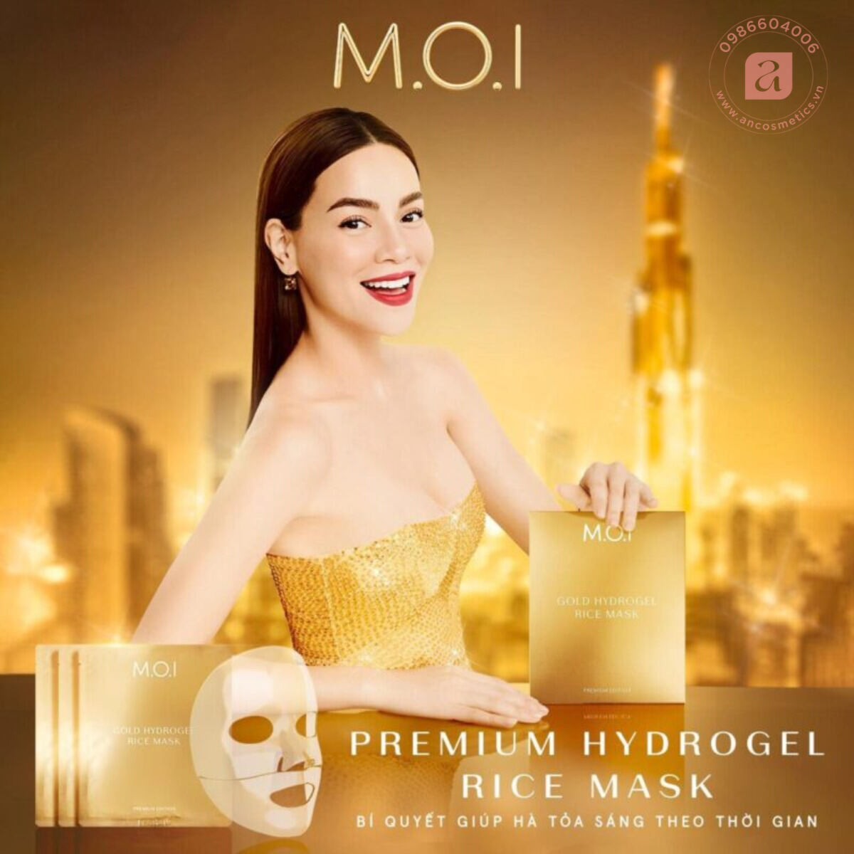 Mặt nạ MOI Hồ Ngọc Hà - Phiên bản mặt nạ gạo Hydrogel Premium