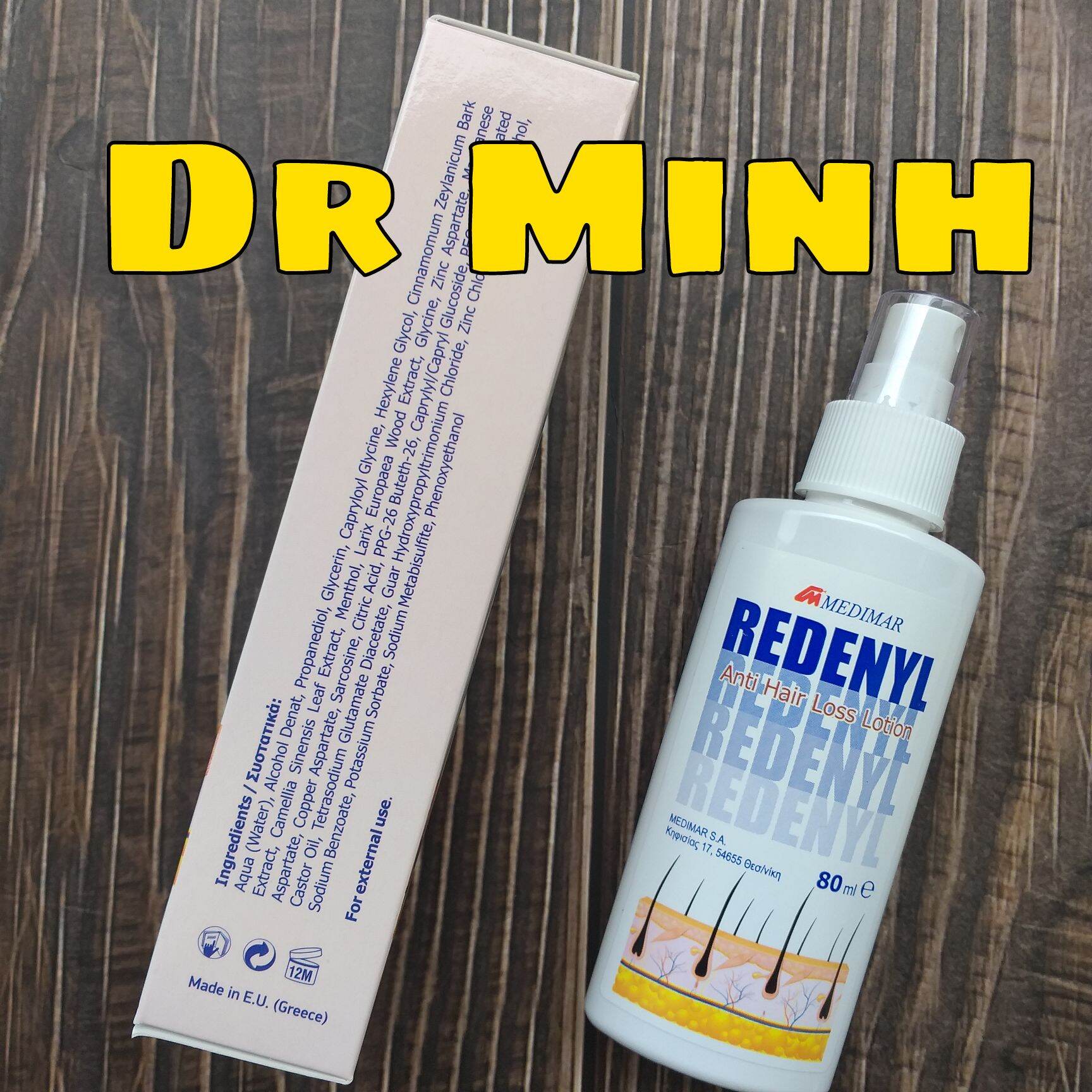 Xịt dưỡng tóc Redenyl 80ml giúp kích thích mọc tóc