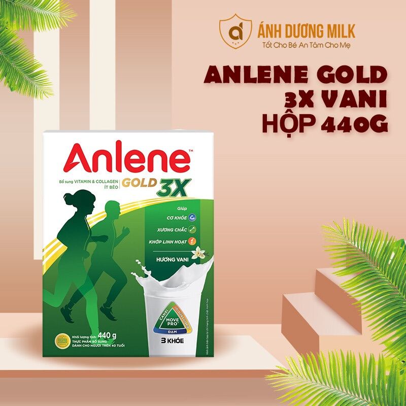 Sữa Anlene Gold 3X Vani Hộp 440g