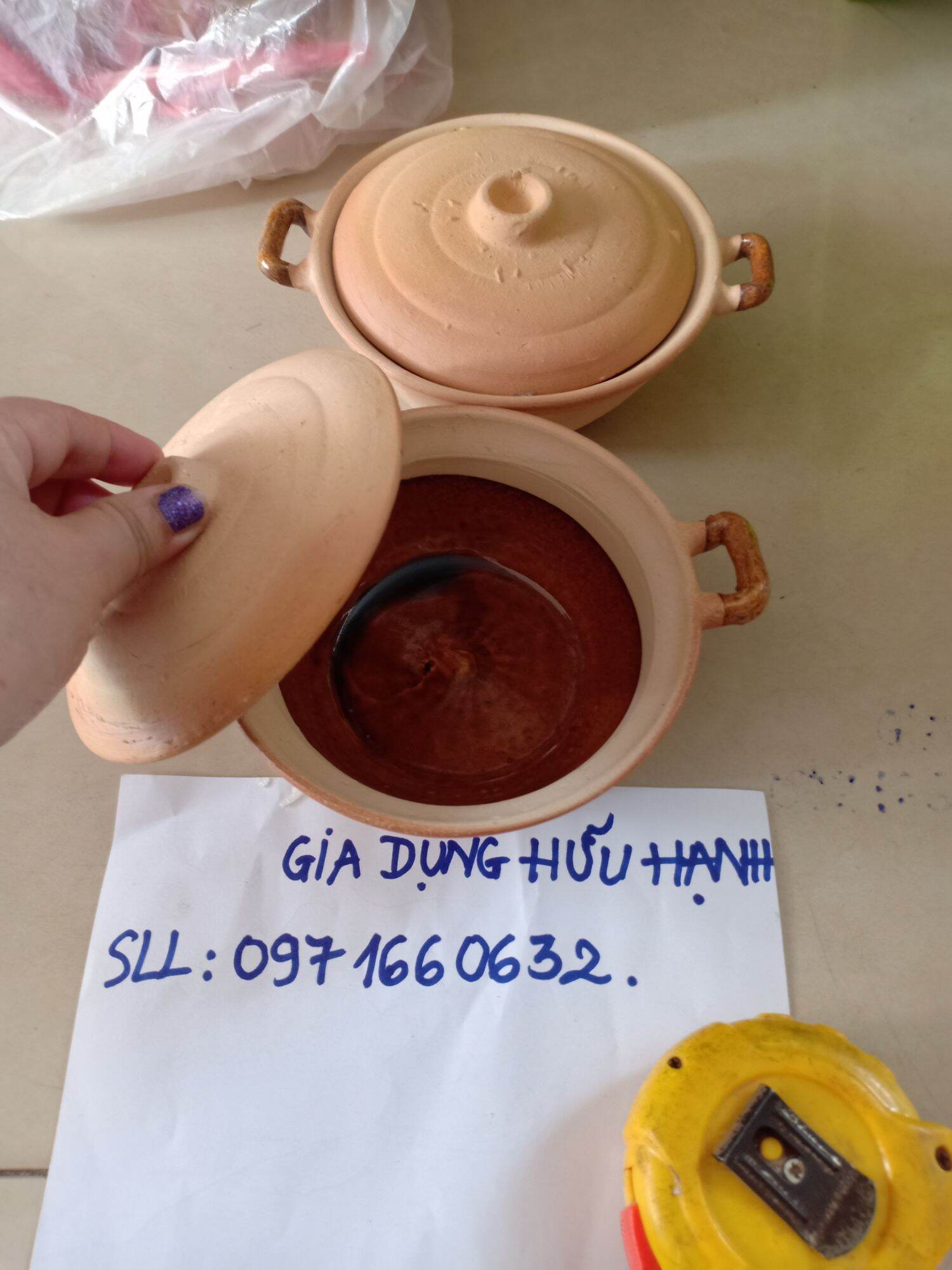 Nồi đất tráng men nhí(1c )4,5-14cm)