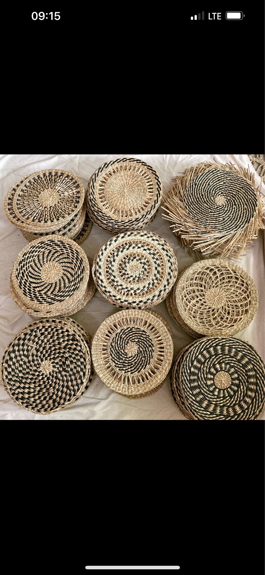 SET 9 đĩa cói treo tường, trang Trí Nhà, Quán Cà Phê, Nhà Hàng, khách sạn, bãi biển HomeStay