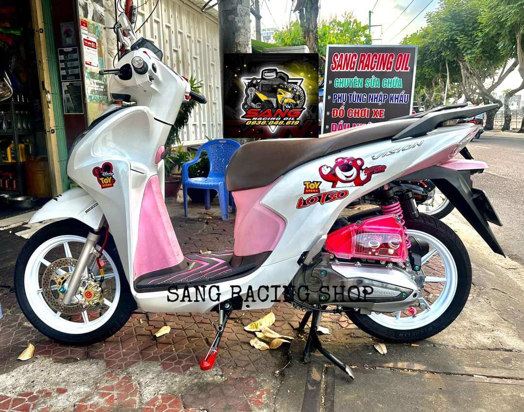 Combo ốp pô e LOTSO HỒng cute cho Vision 2021-2023
