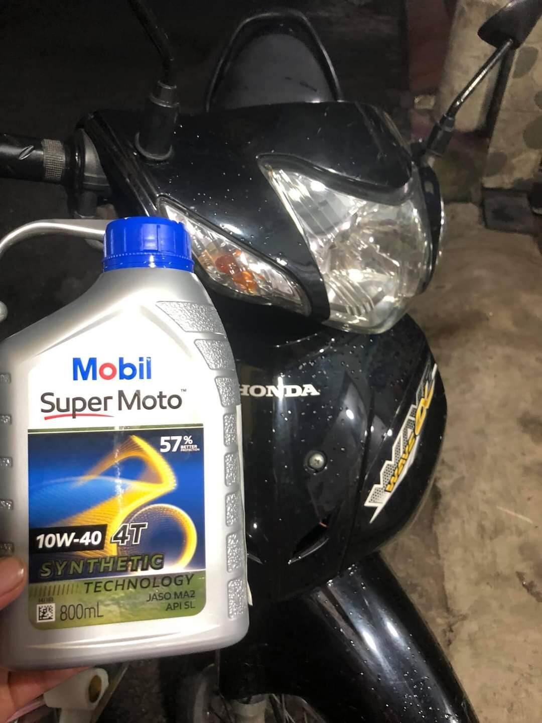 [Dạng Thùng]Nhớt Super Moto Mobil 10W40 ( 1 thùng 12 chai)