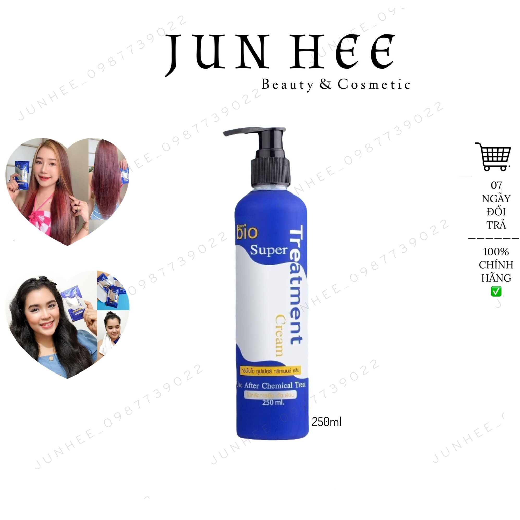 [ JUNHEE AUTH ] Chai ủ tóc Bio Super Treatment xanh dương 250ml