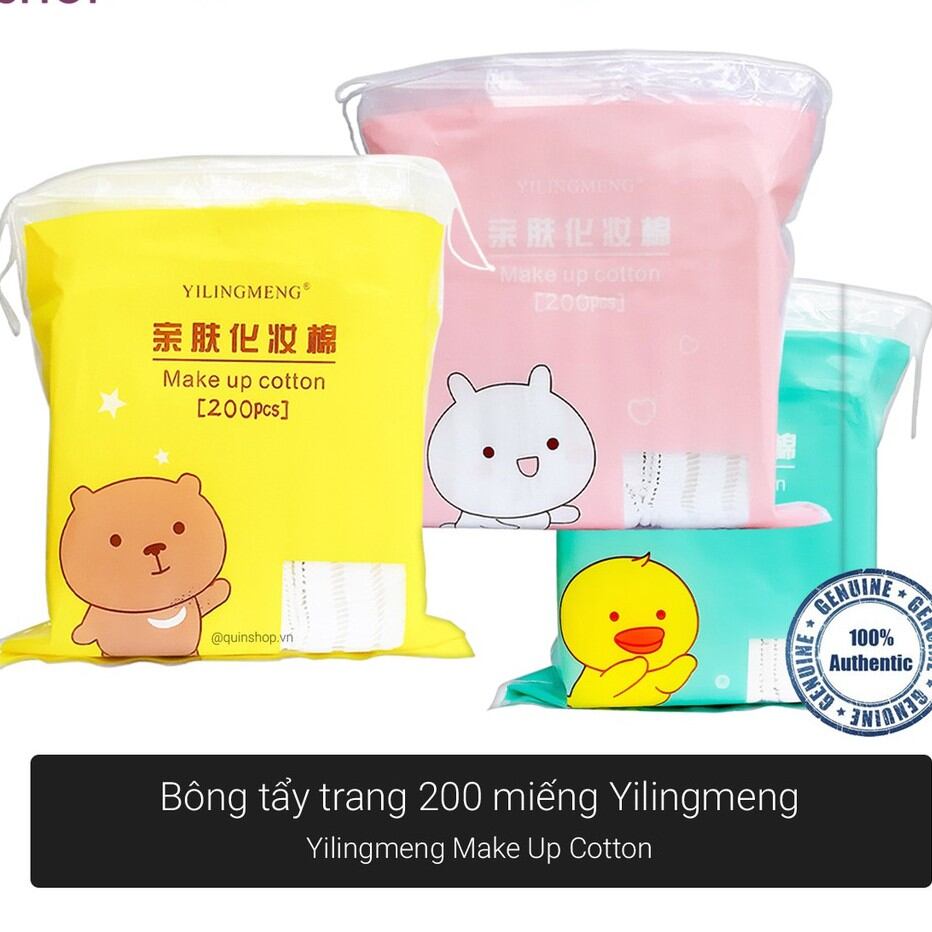 Bông tẩy trang yilingmeng 200 miếng