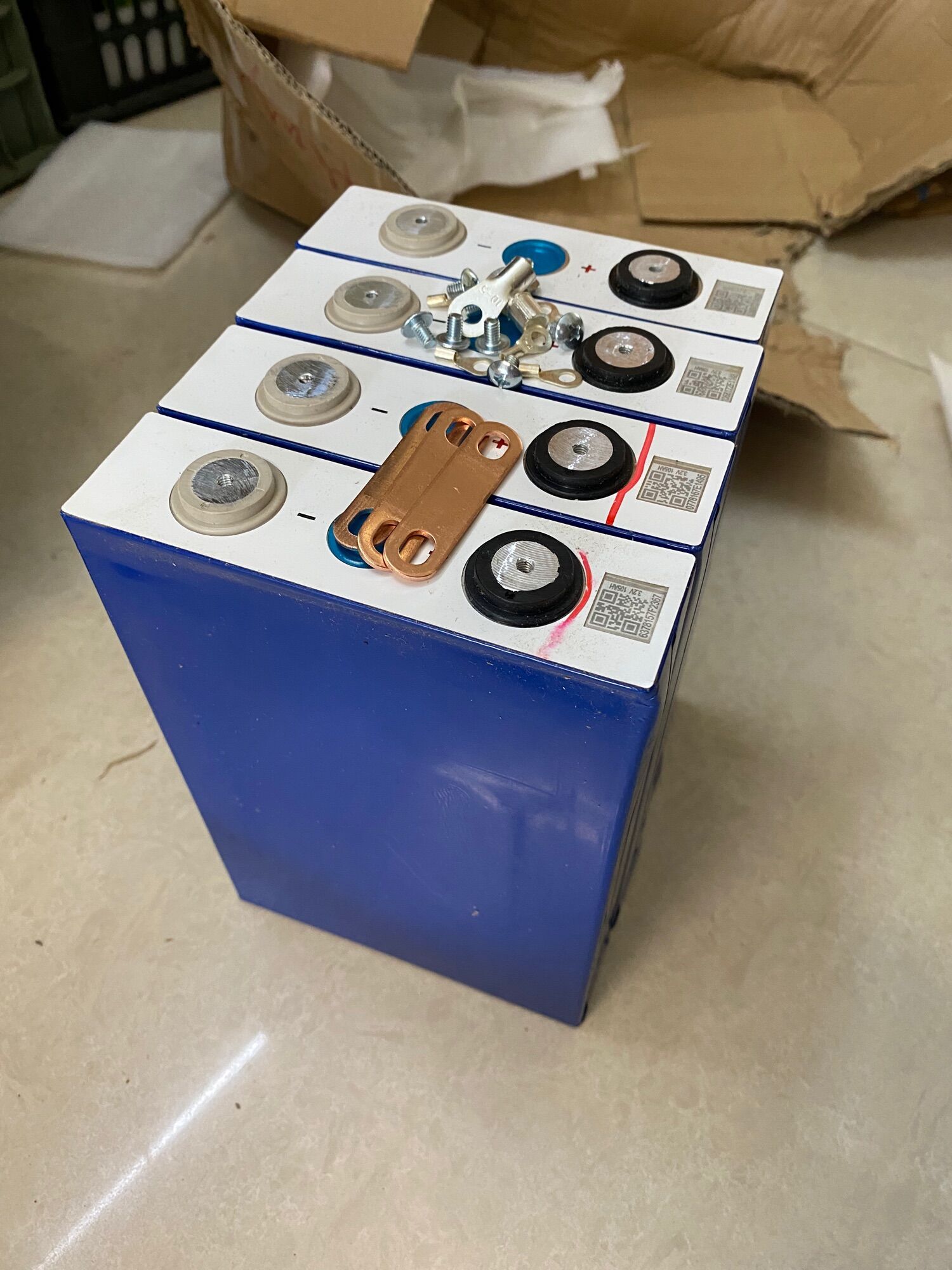 Combo 4 pin lifepo4 3.2v 105Ah mới và tháo