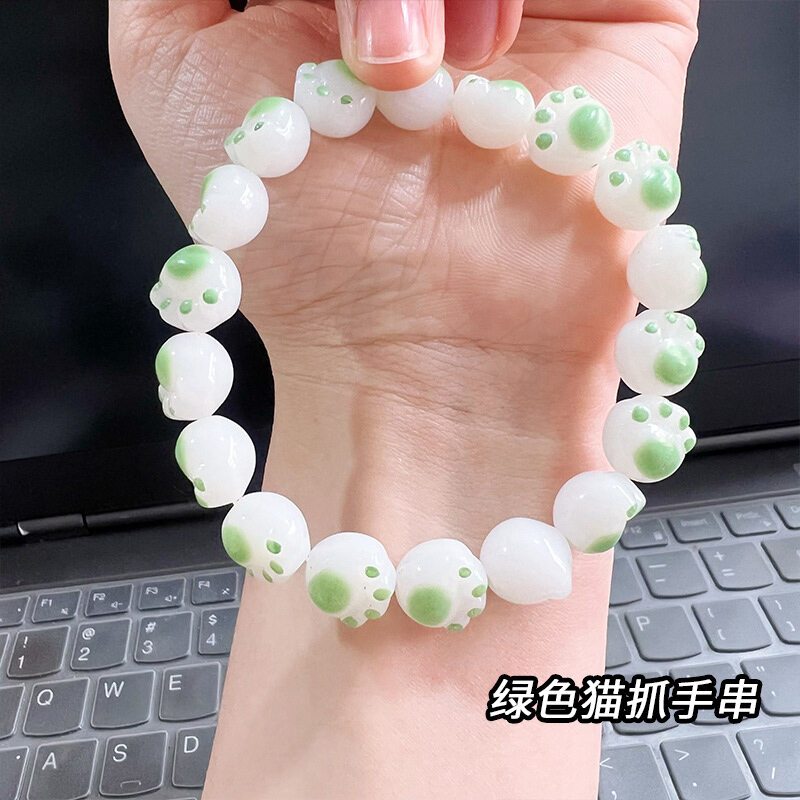 Vòng tay bồ đề ngọc trắng vòng tay học sinh tiểu học vòng tay chuỗi hạt vòng hạt vòng tay chuỗi hạt mẫu nữ hạt bồ đề