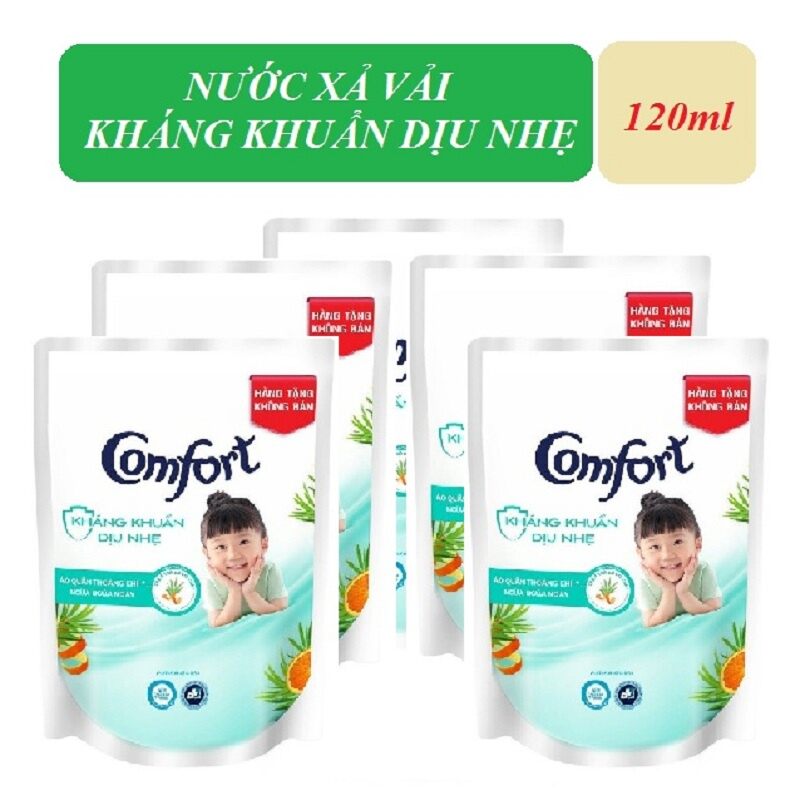 Set 5 gói nước xả vải comfort kháng khuẩn 120ml = 600ml