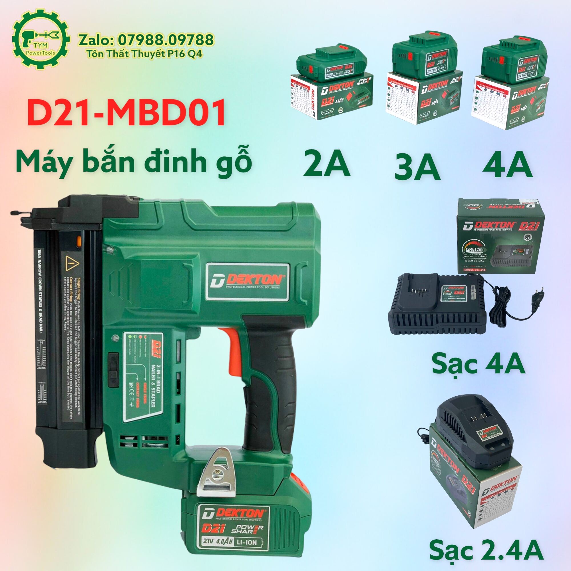 D1-MBD01 THÂN máy bắn đinh pin DEKTON