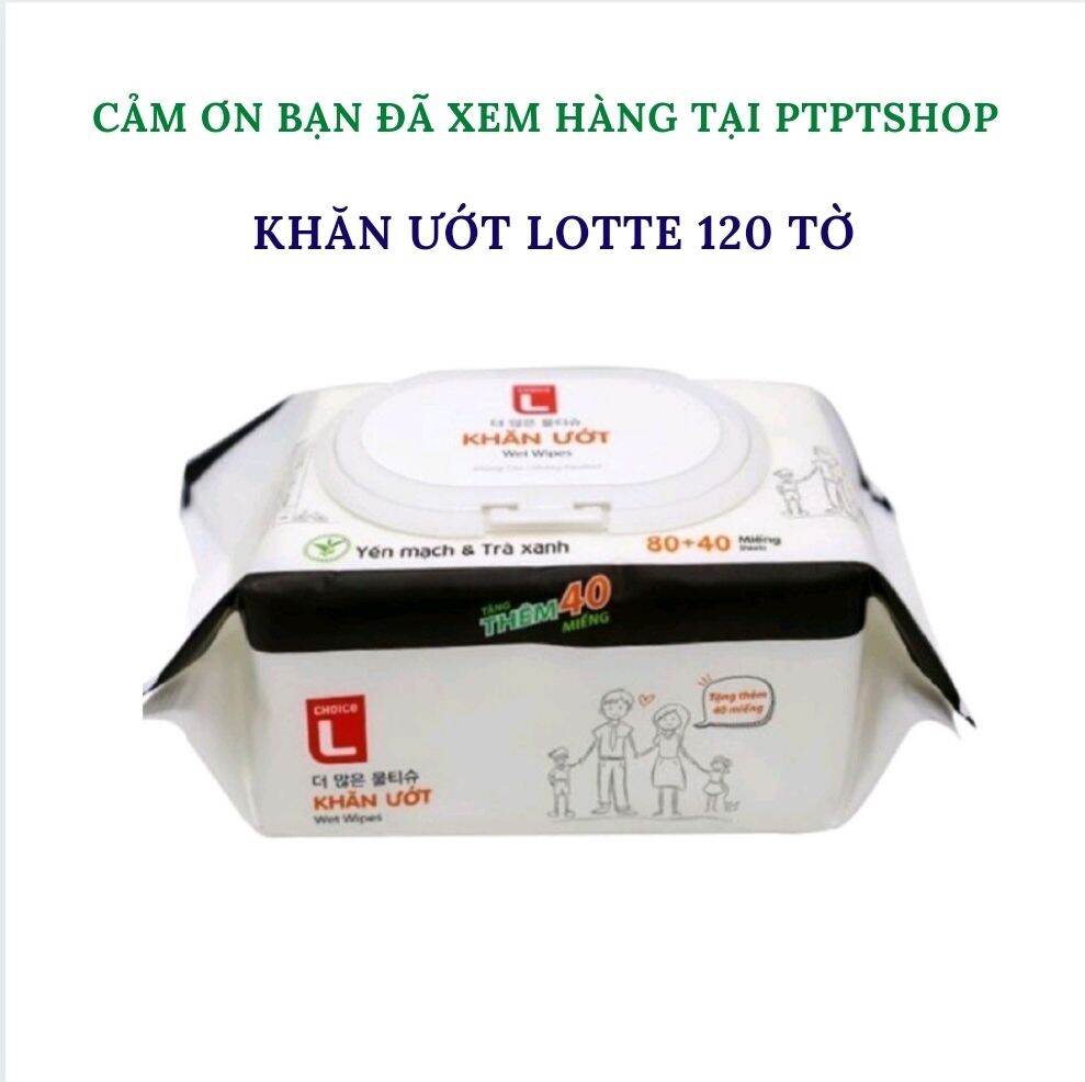 Khăn giấy ướt lotte 120 tờ cao cấp mua tại ptptshop