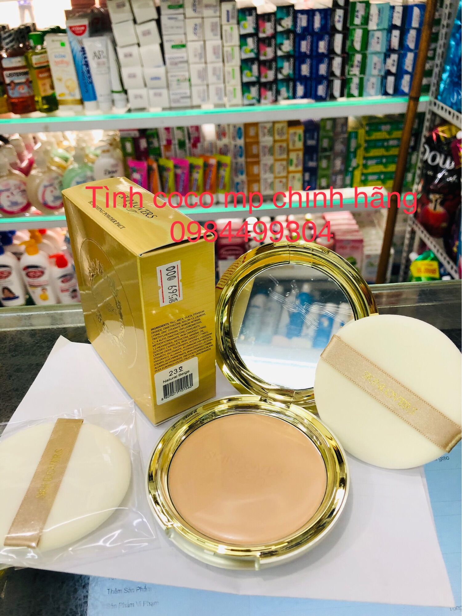 Phấn phủ siêu mịn skinlove,phấn trang điểm Hàn quốc mịn thoáng kiềm dầu tone #23 màu da tự nhiên 22G