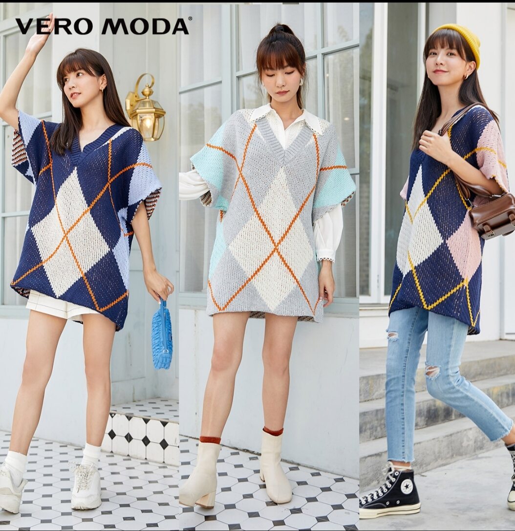 Áo len vero phom rộng
