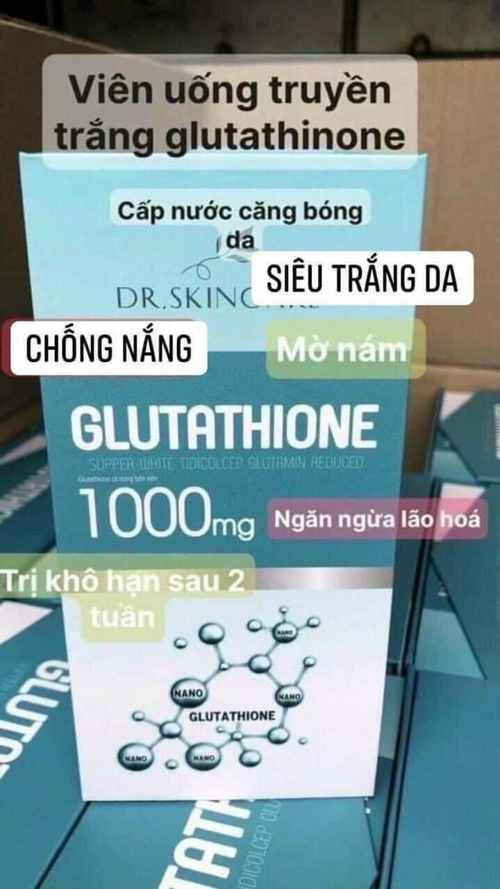 Viên uống trắng da mờ nám Glutathione